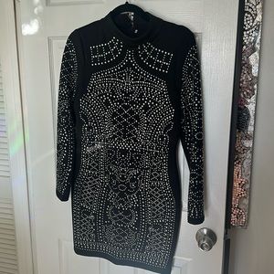 L Long Sleeve Gem Dress